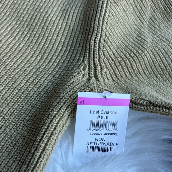 🆕Vince Beige Ribbed Crewneck Pullover Sweater Ladies Size M NWT Cotton Blend - Picture 11 of 12